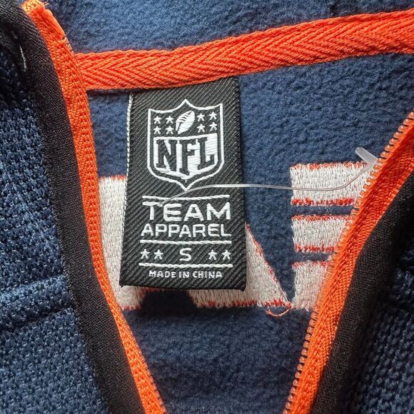 NFL Team Apparel Chicago Bears Full Zip HoodedbJacket Mens Size Small Blue NEW - Picture 5 of 6